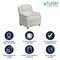 Flash Furniture Kids Recliner, 26" to 39" x 28", Upholstery Color: White BT-7985-KID-WHITE-GG - alternate 9